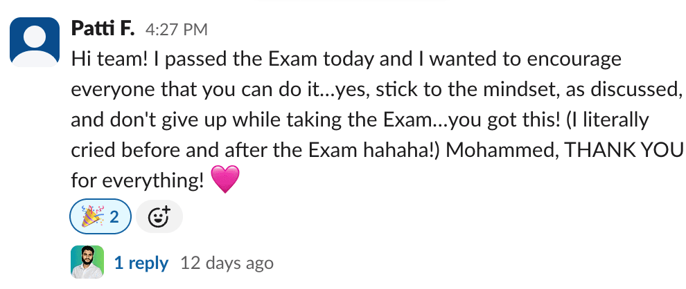 Student testimonial 9