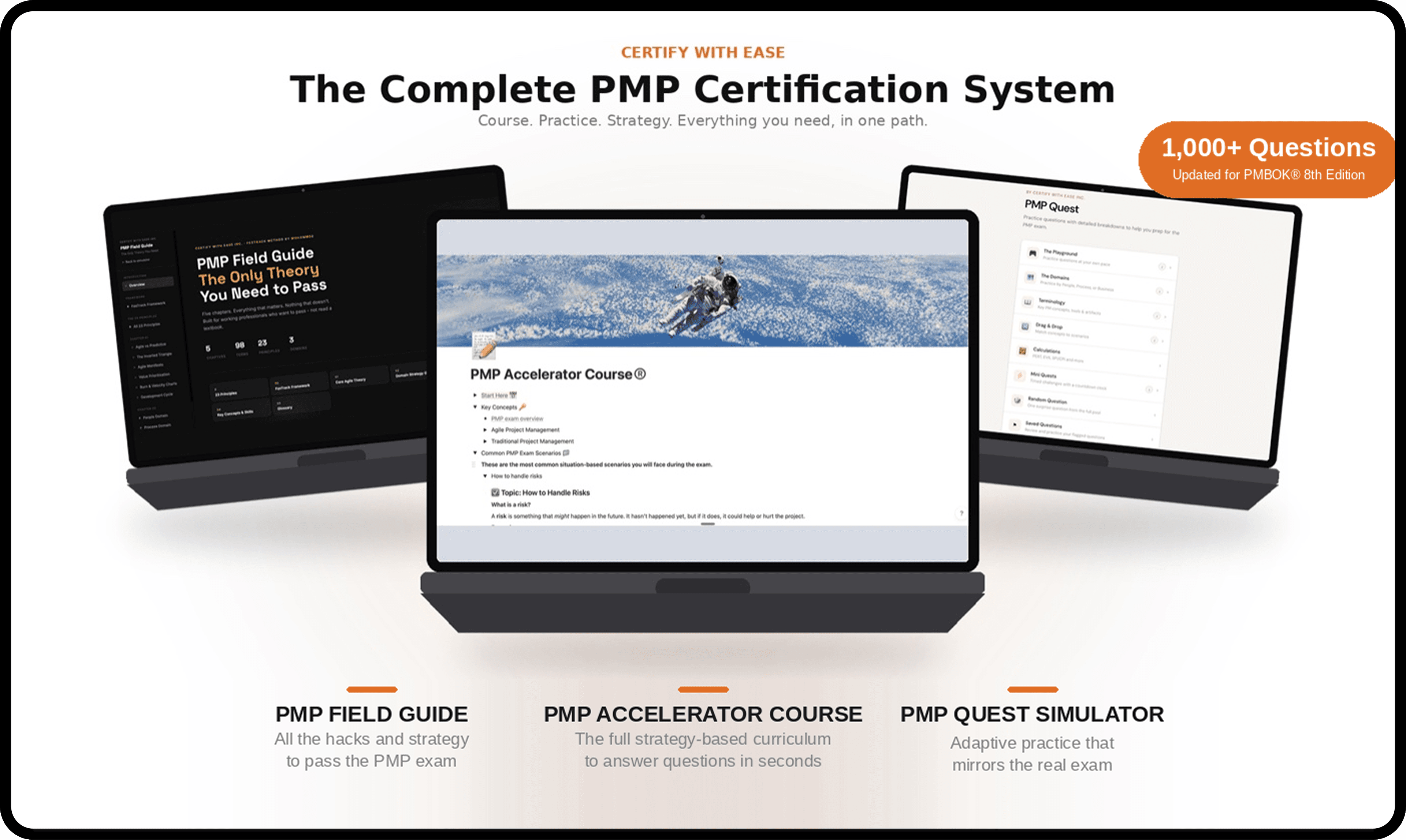 PMP Accelerator products including books, exam simulator, community, and practice tools