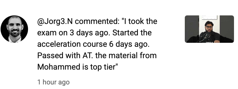 Student testimonial
