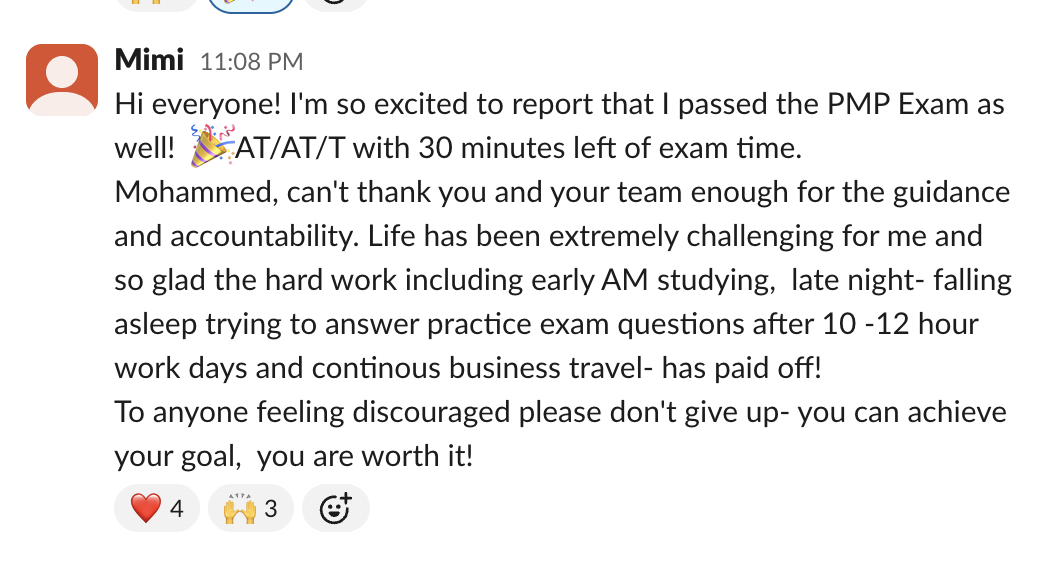 Student testimonial