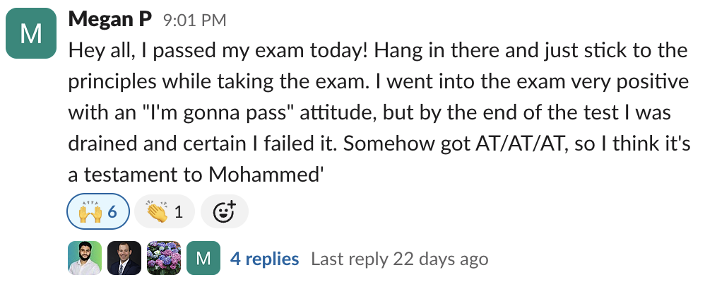 Student testimonial
