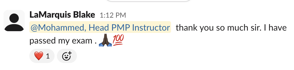 Student testimonial