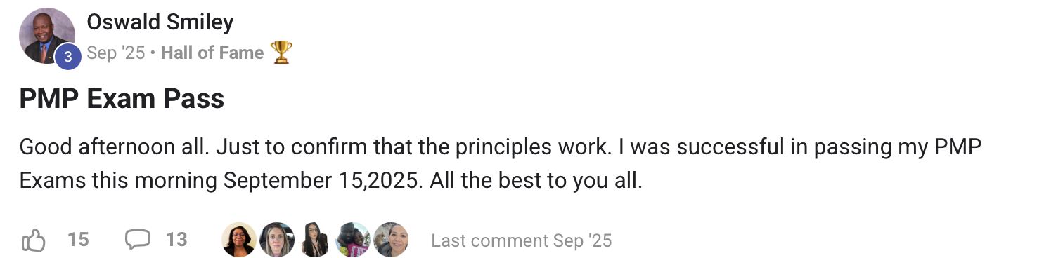 Student testimonial